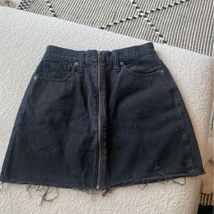 Madewell black denim skirt